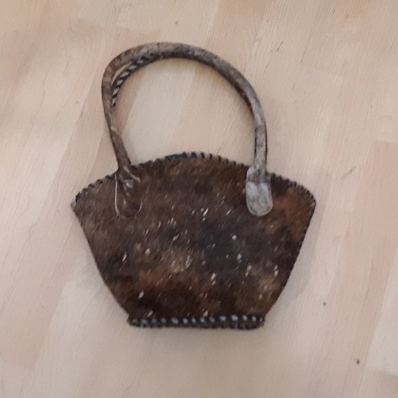 FUR FUN BAG - LEATHER COWHIDE - Picture 1 of 1